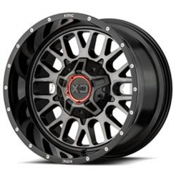 KMC Wheel 20 x 12 XD842 Snare Black With Gray Tinted - XD84221235344N