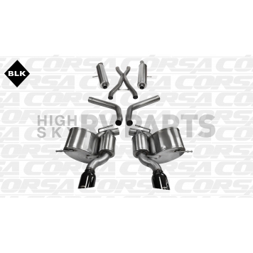 Corsa Performance Exhaust Sport Cat Back System - 14466BLK