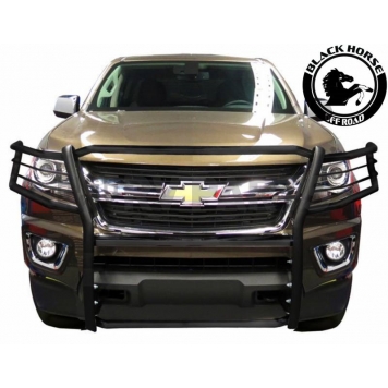 Black Horse Offroad Grille Guard 1-1/2 Inch Black Powder Coated Steel - 17GC15MA-1