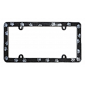 Cruiser License Plate Frame - Paws Bling Polycarbonate - 18630
