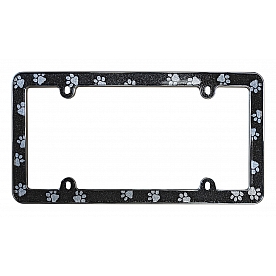 Cruiser License Plate Frame - Paws Bling Polycarbonate - 18630