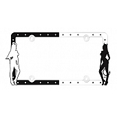 Cruiser License Plate Frame - Angel And Devil ABS Plastic - 19000