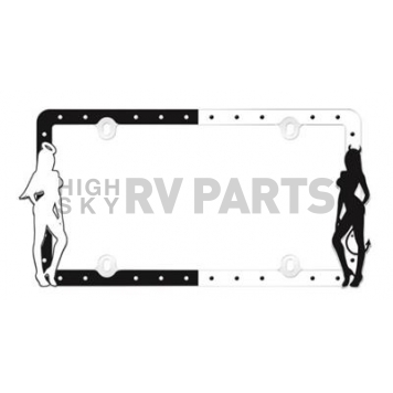 Cruiser License Plate Frame - Angel And Devil ABS Plastic - 19000