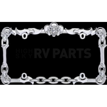 Cruiser License Plate Frame - Daggers And Chains Die Cast Zinc - 25231