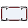 Cruiser License Plate Frame -  Red/ Blue/ Neon Green Inserts - 58453