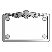 Cruiser License Plate Frame - Skull Die Cast Zinc - 77130