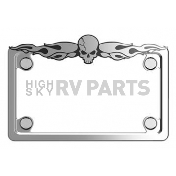 Cruiser License Plate Frame - Skull Die Cast Zinc - 77130