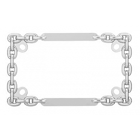 Cruiser License Plate Frame - Chain Link Zinc Die Cast Metal - 77530
