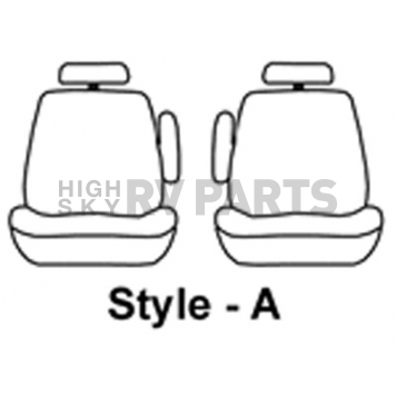 Covercraft Seat Cover Polycotton Charcoal Black Set Of 2 - SS3408PCCH