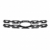 Coast To Coast Grille Insert - Black Gloss ABS Plastic - IWCGI159BLK