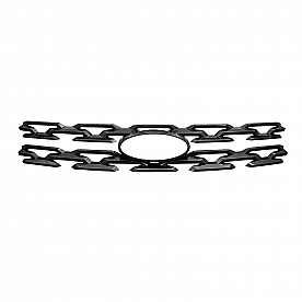 Coast To Coast Grille Insert - Black Gloss ABS Plastic - IWCGI159BLK