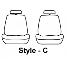 Covercraft Seat Cover Polycotton Charcoal Black Set Of 2 - SS3441PCCH
