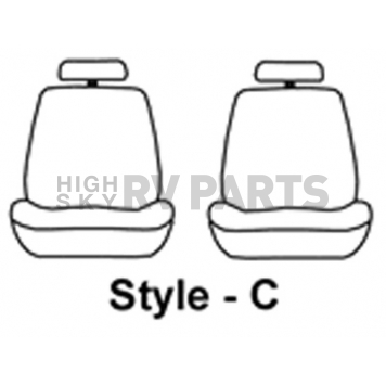 Covercraft Seat Cover Polycotton Charcoal Black Set Of 2 - SS3454PCCH