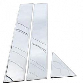 Coast To Coast Body Pillar Cover - Polished Stainless Steel Silver Set of 6 - CCIPC209