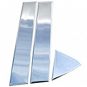 Coast To Coast Body Pillar Cover - Polished Stainless Steel Silver Set of 6 - CCIPC211