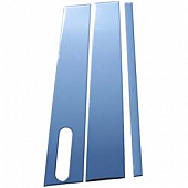 Coast To Coast Body Pillar Cover - Polished Stainless Steel Silver Set of 6 - CCIPC228