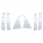Coast To Coast Body Pillar Cover - Polished Stainless Steel Silver Set of 6 - CCIPC456