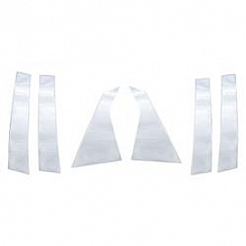 Coast To Coast Body Pillar Cover - Polished Stainless Steel Silver Set of 6 - CCIPC456