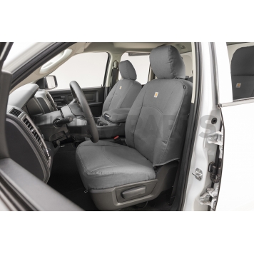 Covercraft Seat Cover Duck Weave fabric Gravel Set Of 2 - SSC2532CAGY