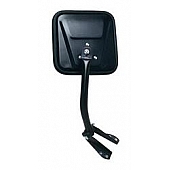 CIPA USA Exterior Mirror Square Manual Black Single - 44651