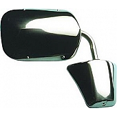 CIPA USA Exterior Mirror Rectangular Manual Silver Single - 46100