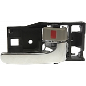 Help! By Dorman Interior Door Handle - Plastic Black Housing With Silver Lever And Gray Knob Single - 81246
