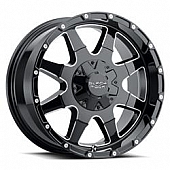 Cragar Wheel 904B Fury I - 17 x 9 Black With Natural Accents - 1722381731
