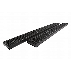 Dee Zee Running Board Black Powder Coated Aluminum Stationary - DZ15300A