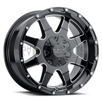 Cragar Wheel 904B Fury I - 20 x 9 Black With Natural Accents - 2022390731