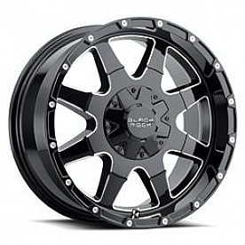 Cragar Wheel 904B Fury I - 20 x 9 Black With Natural Accents - 2022394731