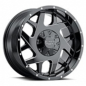Cragar Wheel 935B Fury II - 20 x 9 Black With Natural Accents - 2022408731