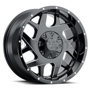 Cragar Wheel 935B Fury II - 20 x 9 Black With Natural Accents - 2022409731