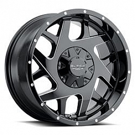 Cragar Wheel 935B Fury II - 20 x 9 Black With Natural Accents - 2022411731