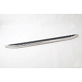 Dee Zee Running Board Black Powder Coated Board With Chrome Plated Trim Aluminum Stationary - DZ16202