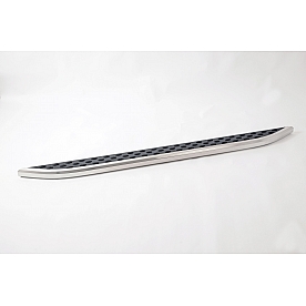 Dee Zee Running Board Black Powder Coated Board With Chrome Plated Trim Aluminum Stationary - DZ16202