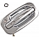 Help! By Dorman Exterior Door Handle - Plastic Silver Single - 91130