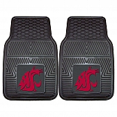 Fan Mat Floor Mat - Universal Fit Black Vinyl Set of 2 - 12777