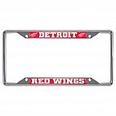 Fan Mat License Plate Frame - NHL Detroit Red Wings Logo Metal - 14793