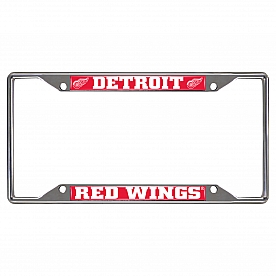 Fan Mat License Plate Frame - NHL Detroit Red Wings Logo Metal - 14793