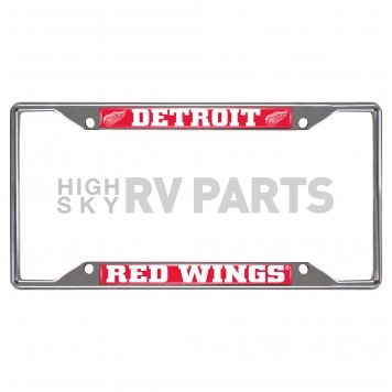Fan Mat License Plate Frame - NHL Detroit Red Wings Logo Metal - 14793
