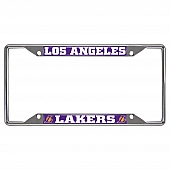 Fan Mat License Plate Frame - NBA Los Angeles Lakers Logo Metal - 14796