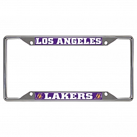 Fan Mat License Plate Frame - NBA Los Angeles Lakers Logo Metal - 14796