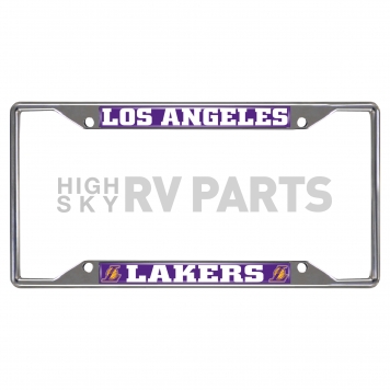 Fan Mat License Plate Frame - NBA Los Angeles Lakers Logo Metal - 14796