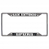 Fan Mat License Plate Frame - NBA San Antonio Spurs Logo Metal - 14892