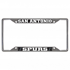Fan Mat License Plate Frame - NBA San Antonio Spurs Logo Metal - 14892