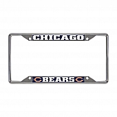 Fan Mat License Plate Frame - NFL Chicago Bears Logo Metal - 15031