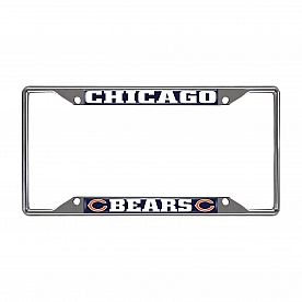Fan Mat License Plate Frame - NFL Chicago Bears Logo Metal - 15031