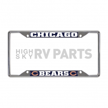Fan Mat License Plate Frame - NFL Chicago Bears Logo Metal - 15031