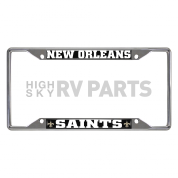Fan Mat License Plate Frame - NFL New Orleans Saints Logo Metal - 15037
