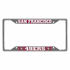 Fan Mat License Plate Frame - NFL San Francisco 49Ers Logo Metal - 15043